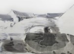 (IMG_3992) Misty Rain (series), 1988, Chinese ink, oil paint, rice paper on canvas, 76cm x 102cm (30” x 40”)