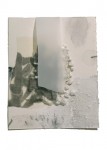 Pond: b, 1990, Chinese ink, rice paper, drafting film, graphite, pebbles on watercolor paper Size: 60 cm x 43 cm x 2 cm, 23.75” x 17” x .75”
