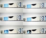 With Breeze Part 2, 2009, Chinese ink, watercolor paper, video, 34 cm x 561 cm (11 panels, each panel: 34 cm x 51 cm); 13.25" x 220" (11 panels, each panel: 13.25" x 20"), Duolun Museum of Modern Art, Shanghai, China